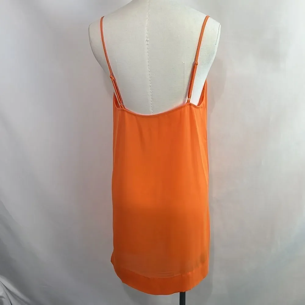 Orange Pleated Mini Dress - Picture 7 of 7